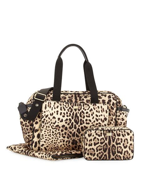 Dolce & Gabbana CHEETA DOT NYLON DIAPER BAG.